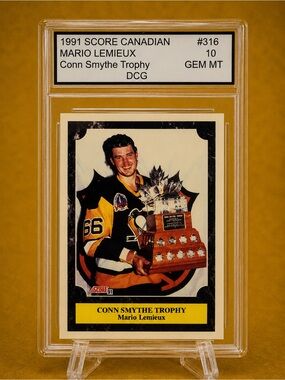 1991 Score Canadian Mario Lemieux Conn Smythe Trophy Pittsburg Penguins